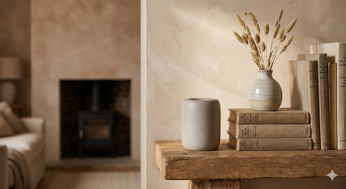 Travertine Candle Holder Ball