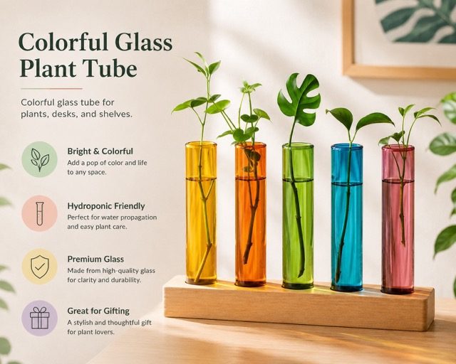 Colorful Glass Plant Tube