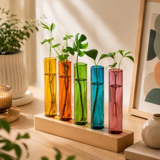 Colorful Glass Plant Tube