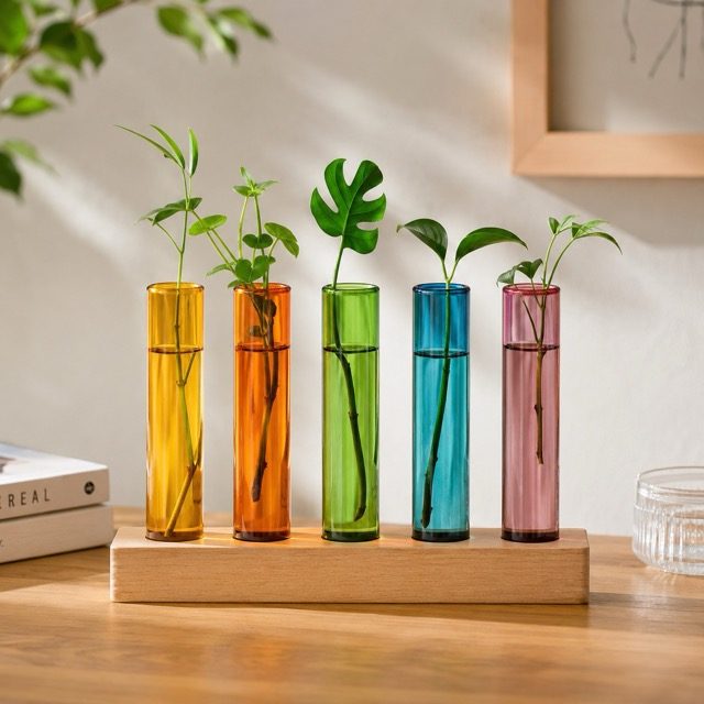 Colorful Glass Plant Tube